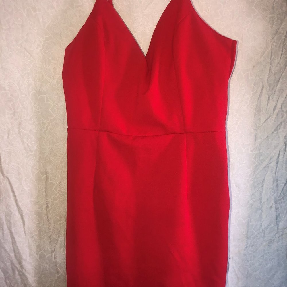 Red Rhinestone Mini Dress - Picture 2 of 2